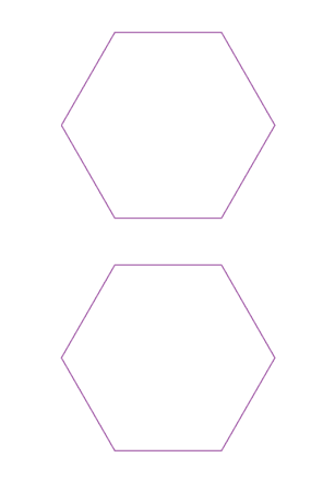zeshoek 2-up